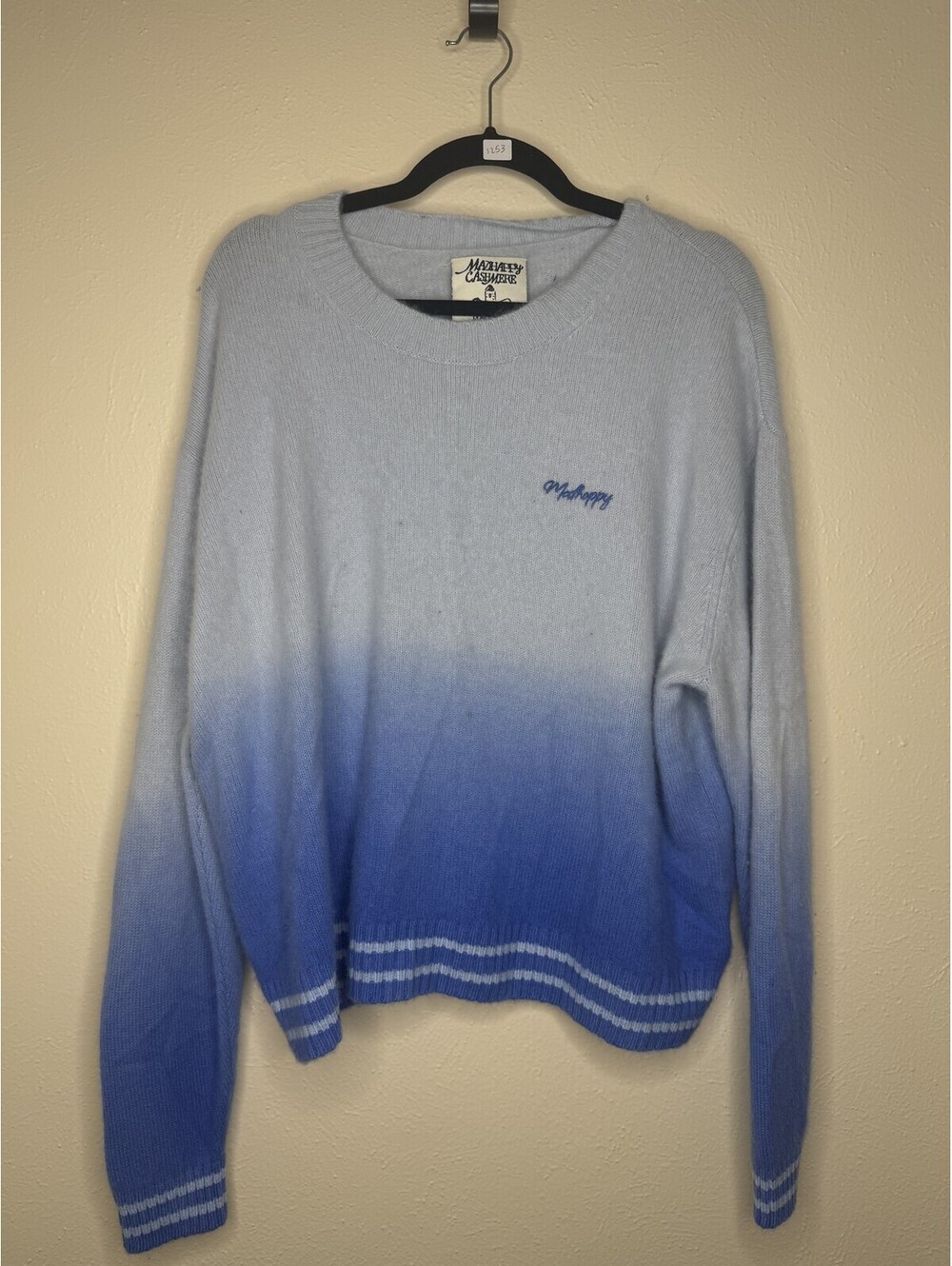 Madhappy Cashmere Crewneck Sweater Blue Women's Size L